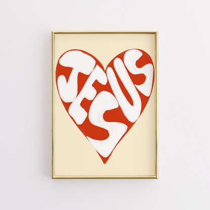 Jesus Love Print – Bold Christian Wall Art