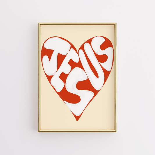 Jesus Love Print – Bold Christian Wall Art