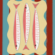 Striped Sardine Trio – Kitchen Wall Art