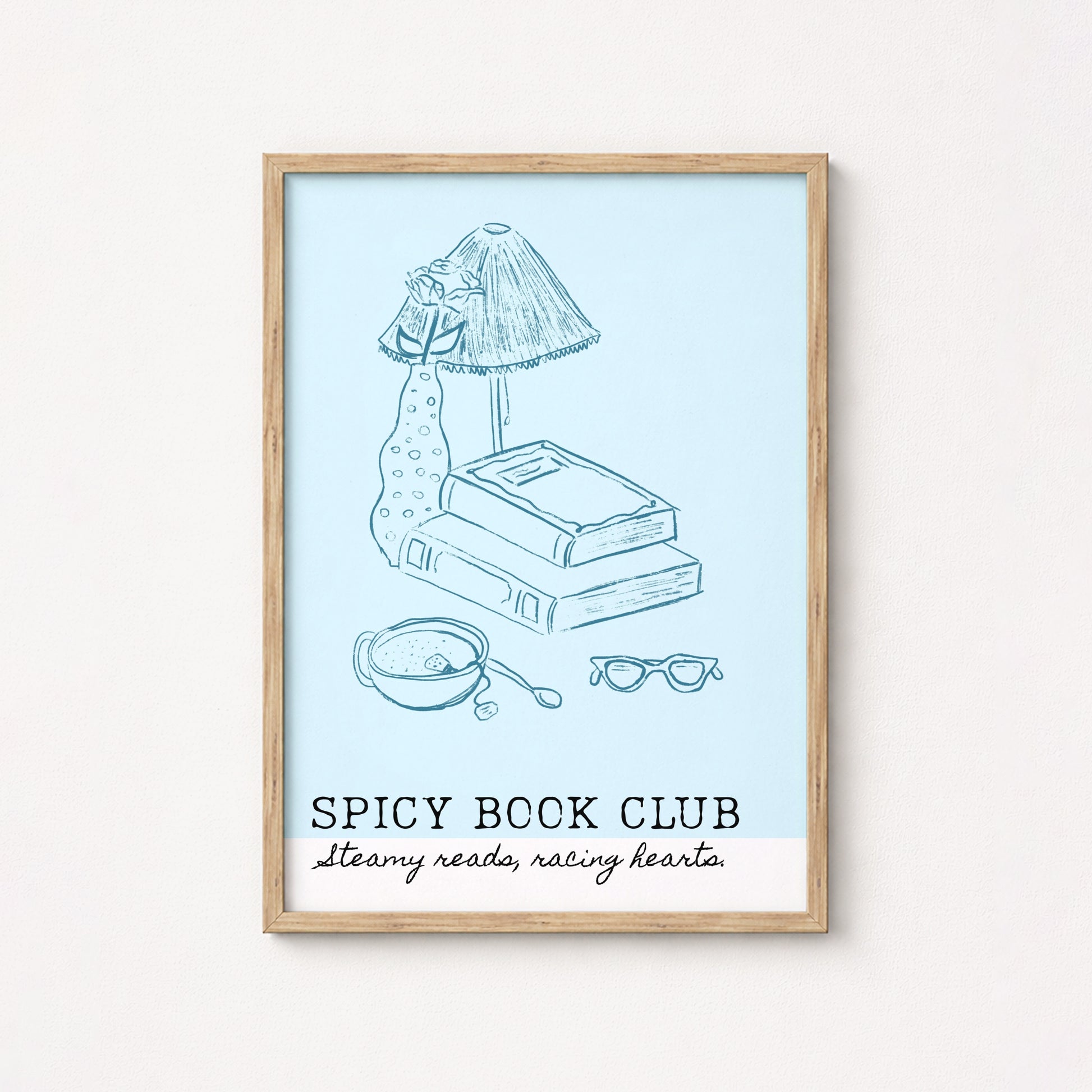 Spicy Book Club Wall Art – Steamy Romance Print