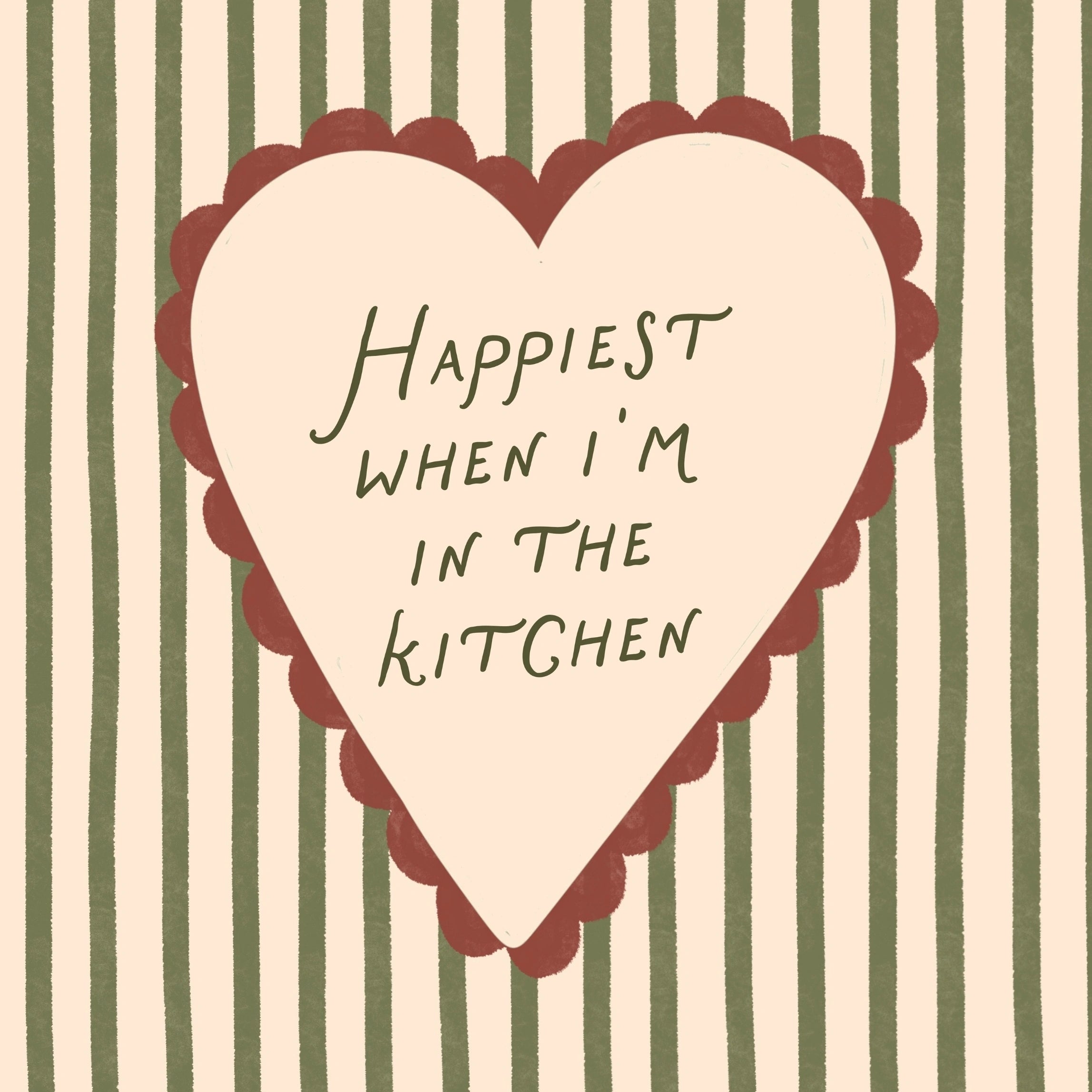 Decorazione con citazione da cucina in stile vintage