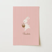 Bunny with Flowers – Personalized Name Poster