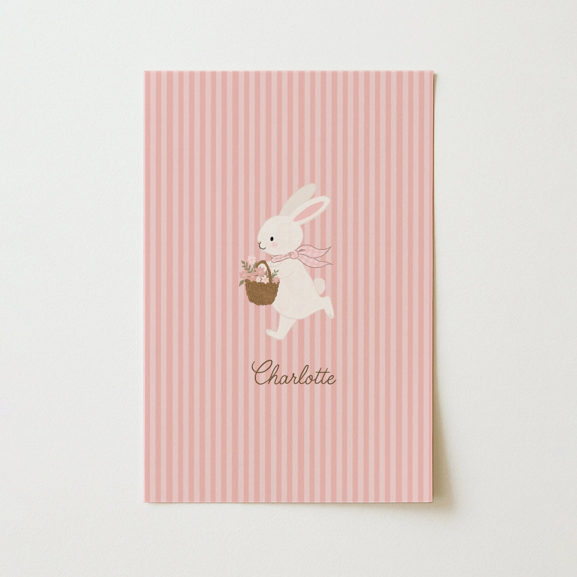 Personalized Nursery Name with Bunny – Personalized wall art