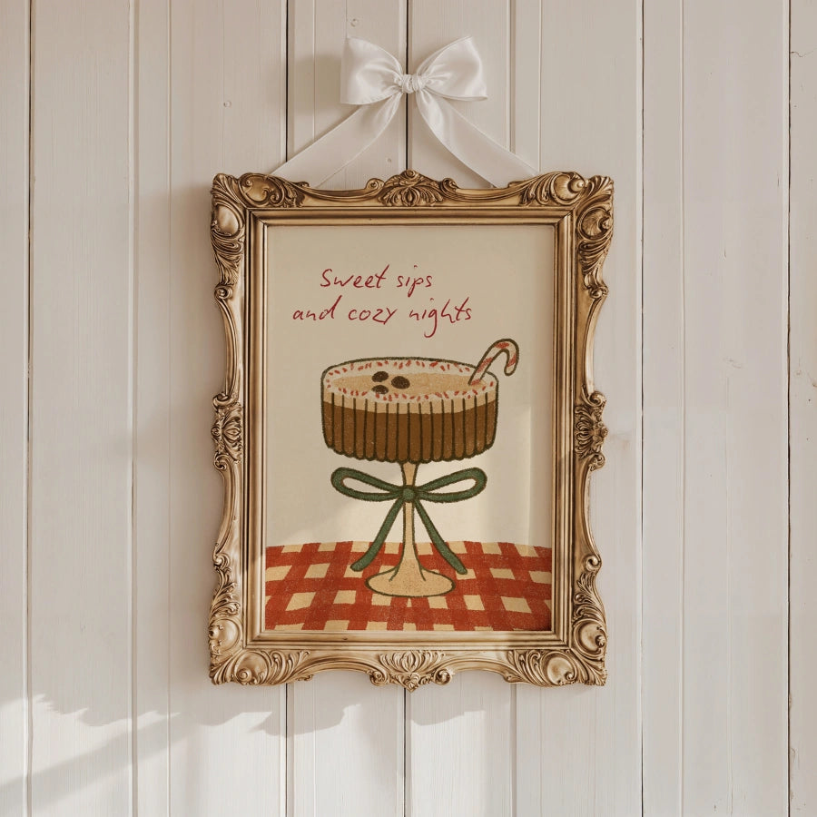 Sweet Sips Wall Art – Cozy Hot Cocoa Christmas Print