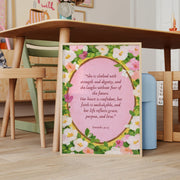 Feminine Floral Bible Verse Decor – Christian Wall Art