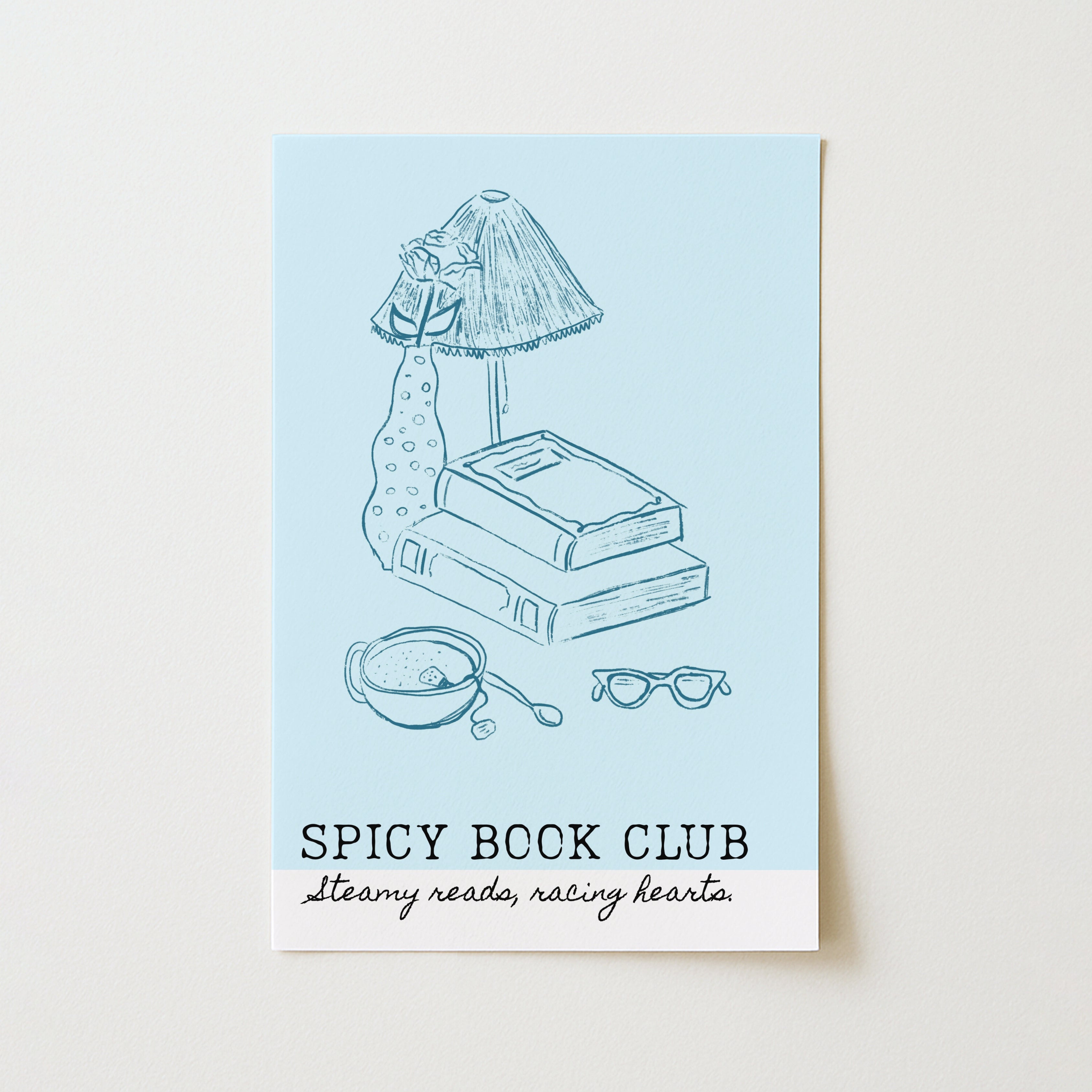 Spicy Book Club Wall Art – Steamy Romance Print