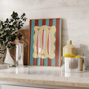 Striped Sardine Trio – Kitchen Wall Art