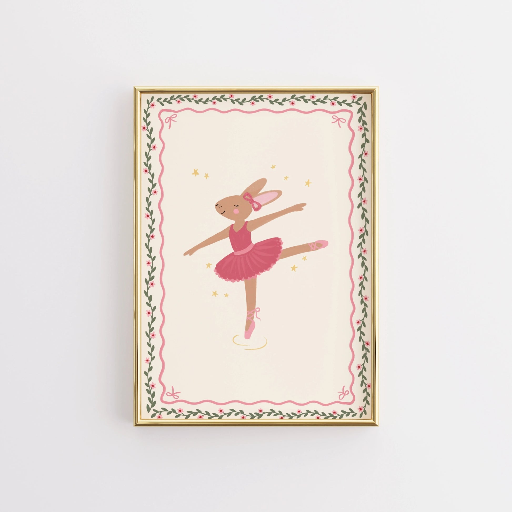 Affiche pour chambre d'enfant Lapin ballerine