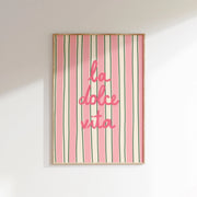 La Dolce Vita Pink & Green – Coastal Wall Art