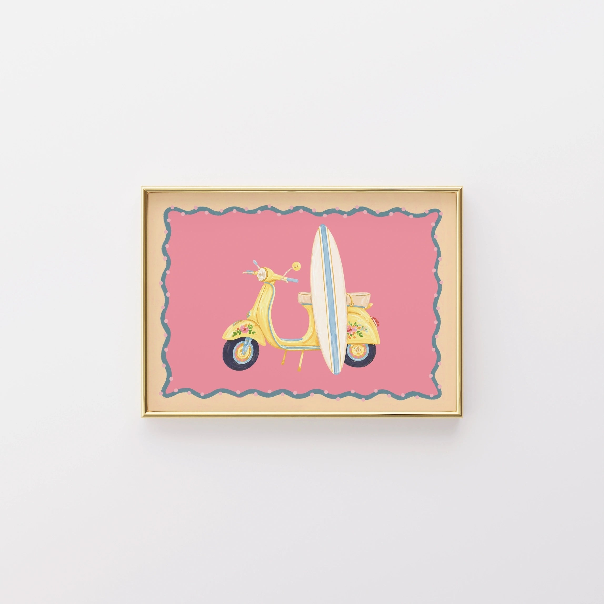Arte De Pared De Vespa Surfista