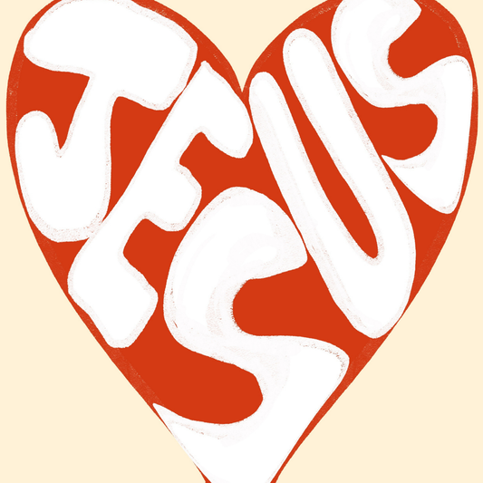 Jesus Love Print – Bold Christian Wall Art