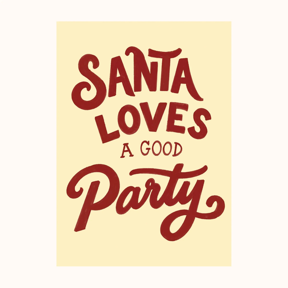 Chimenea navideña y fiesta de Papá Noel vintage – Set de 2 pósters navideños