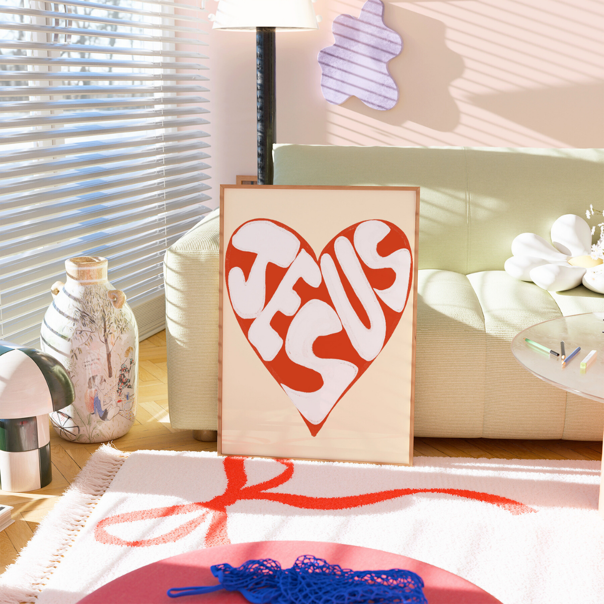 Jesus Love Print – Bold Christian Wall Art