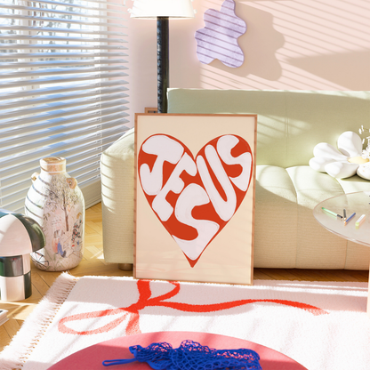 Jesus Love Print – Bold Christian Wall Art