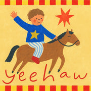 Yeehaw Cowboy on Horseback – Nursery & Kids Wall Art