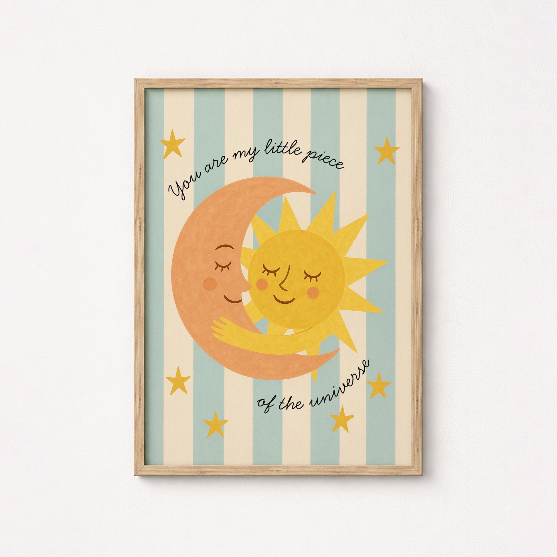 Sun and Moon Nursery Print