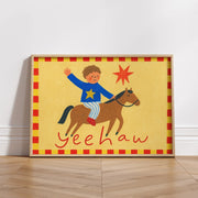 Yeehaw Cowboy on Horseback – Nursery & Kids Wall Art