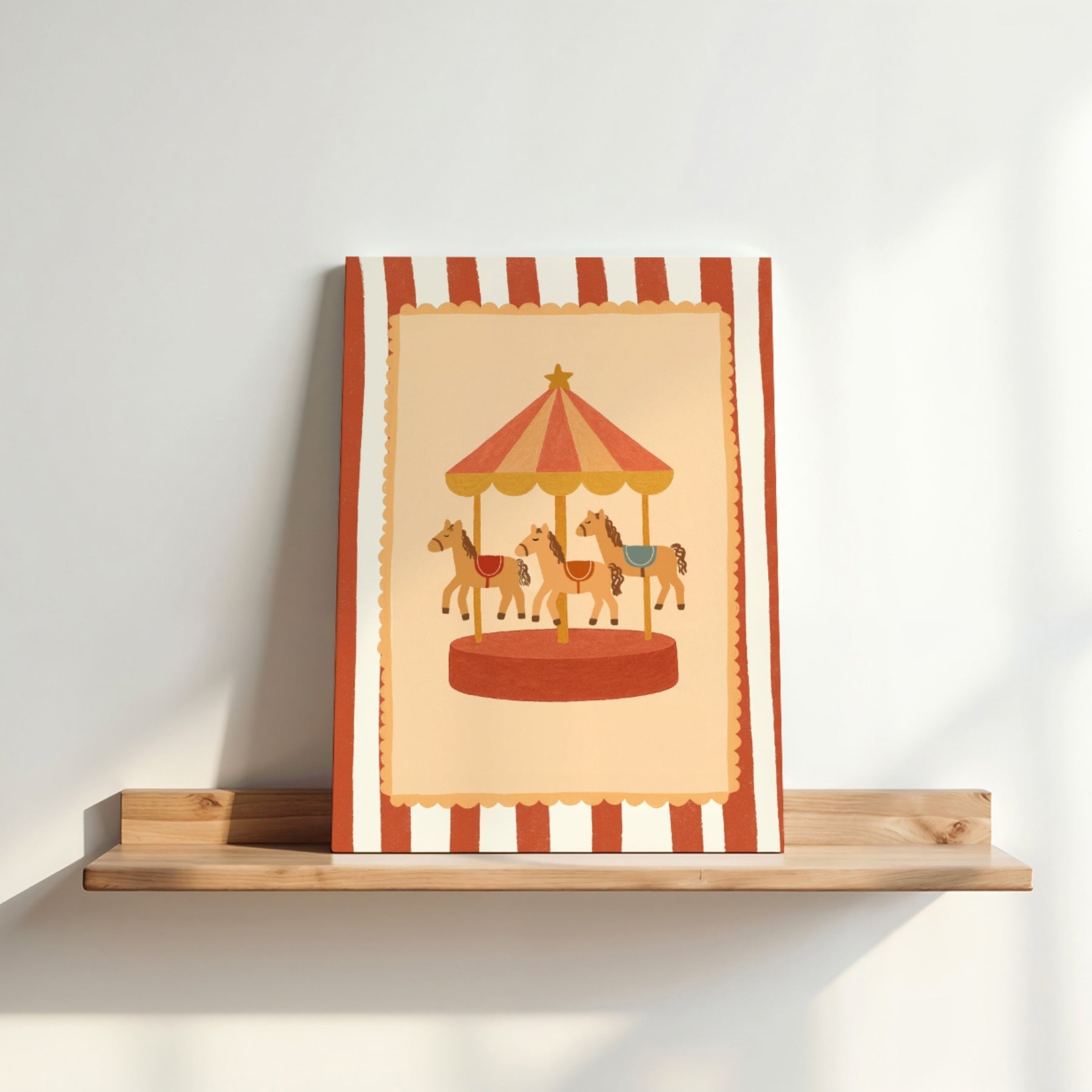 Vintage Carousel Nursery Canvas Print