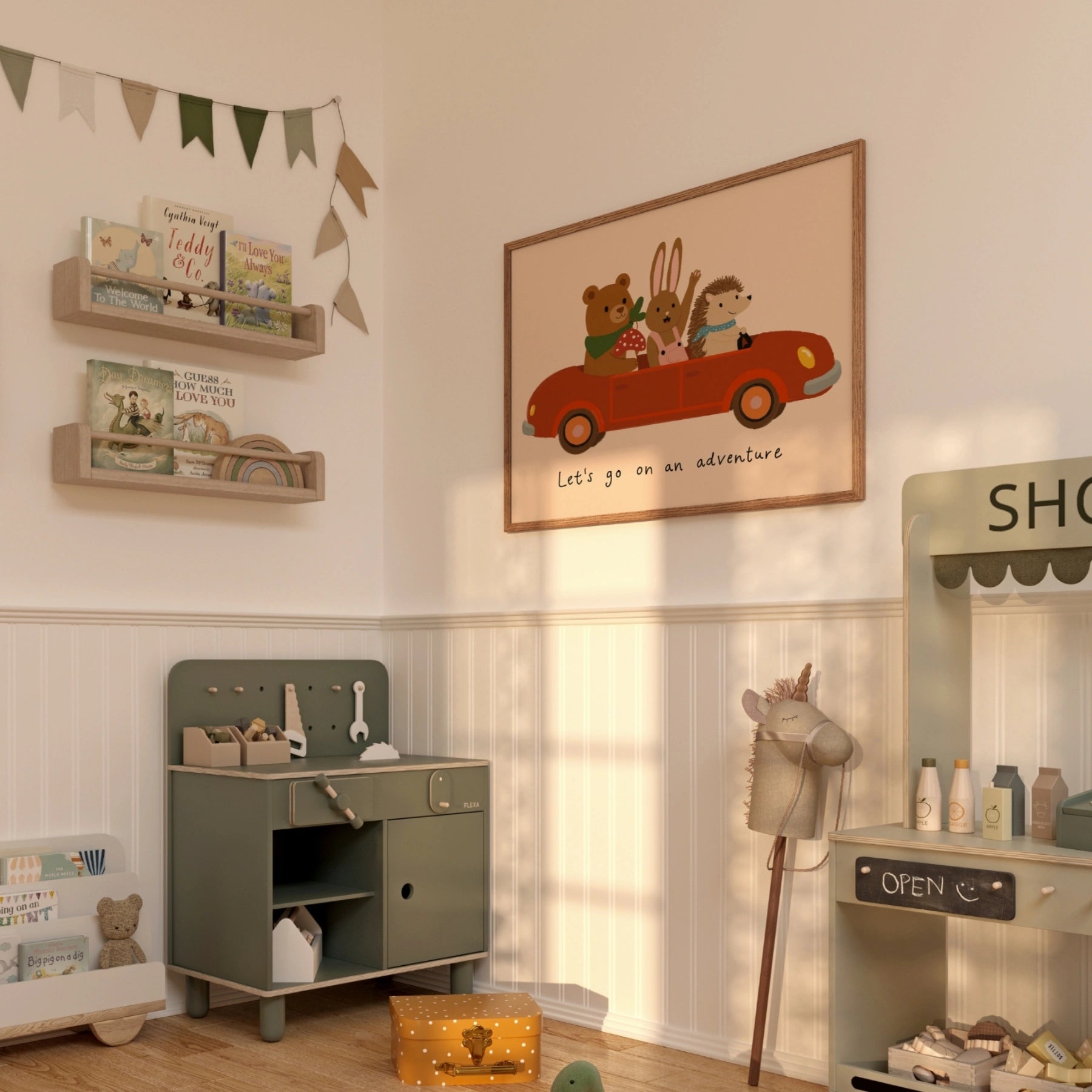 Adventure Nursery Wall Art, Colorful Kids Decor