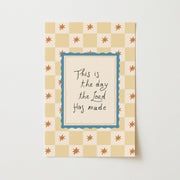 The Day the Lord has Made with Stars - Art mural pour chambre de bébé et enfants