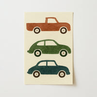 Race Car Nursery Print - Colorful Racing Wall Art for Kids