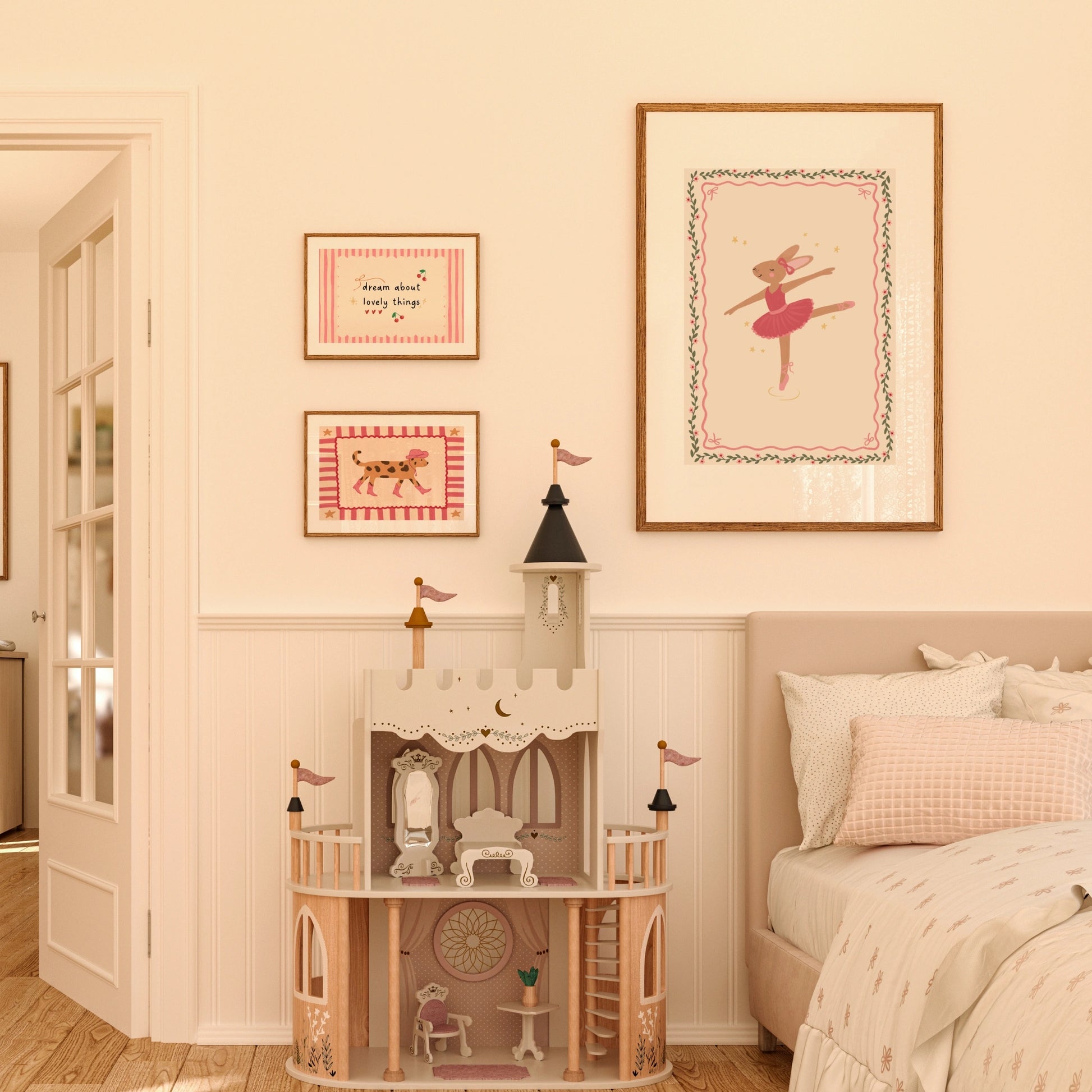 Affiche pour chambre d'enfant Lapin ballerine