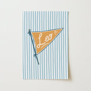 Striped Pennant – Personalized Name Poster
