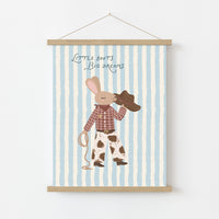 Cowboy Bunny Nursery Wall Art