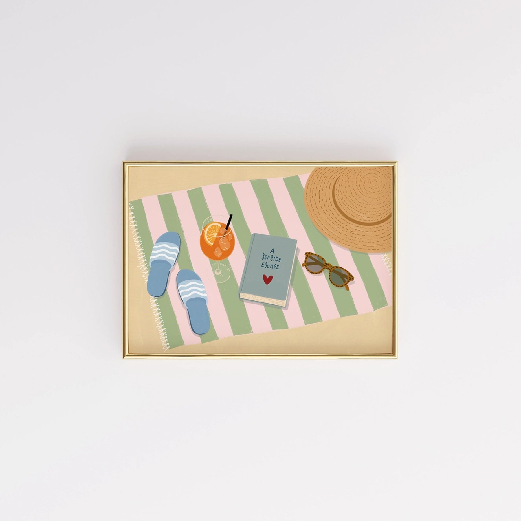 Surf Up Wall Art - Poster colorato con tavola da surf