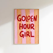 Golden Hour Girl – Arte de pared costero