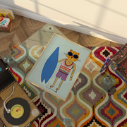 Surfer Cheetah – Maximalist Wall Art
