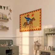 Yeehaw Cowboy on Horseback – Nursery & Kids Wall Art