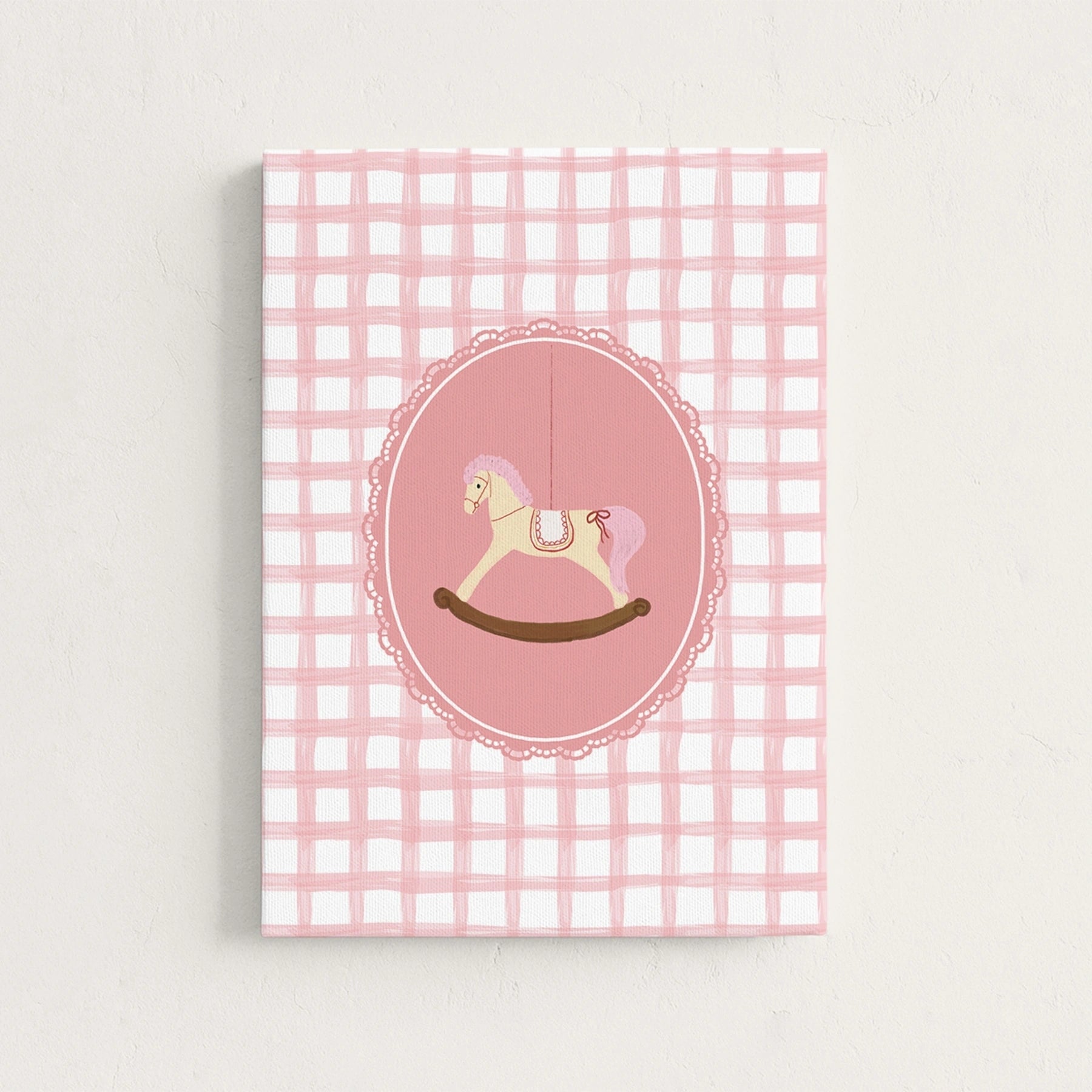 Pink Vintage Nursery Canvas Decor