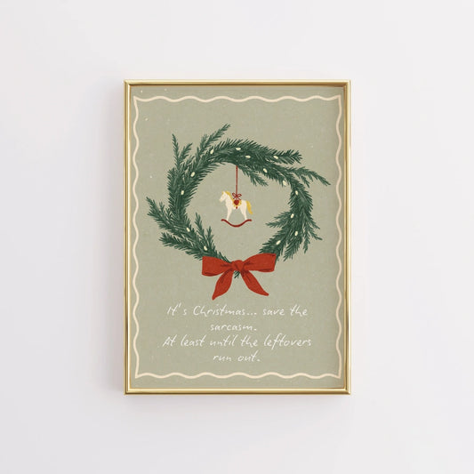 Christmas Wreath Wall Art – Scandi Holiday Decor