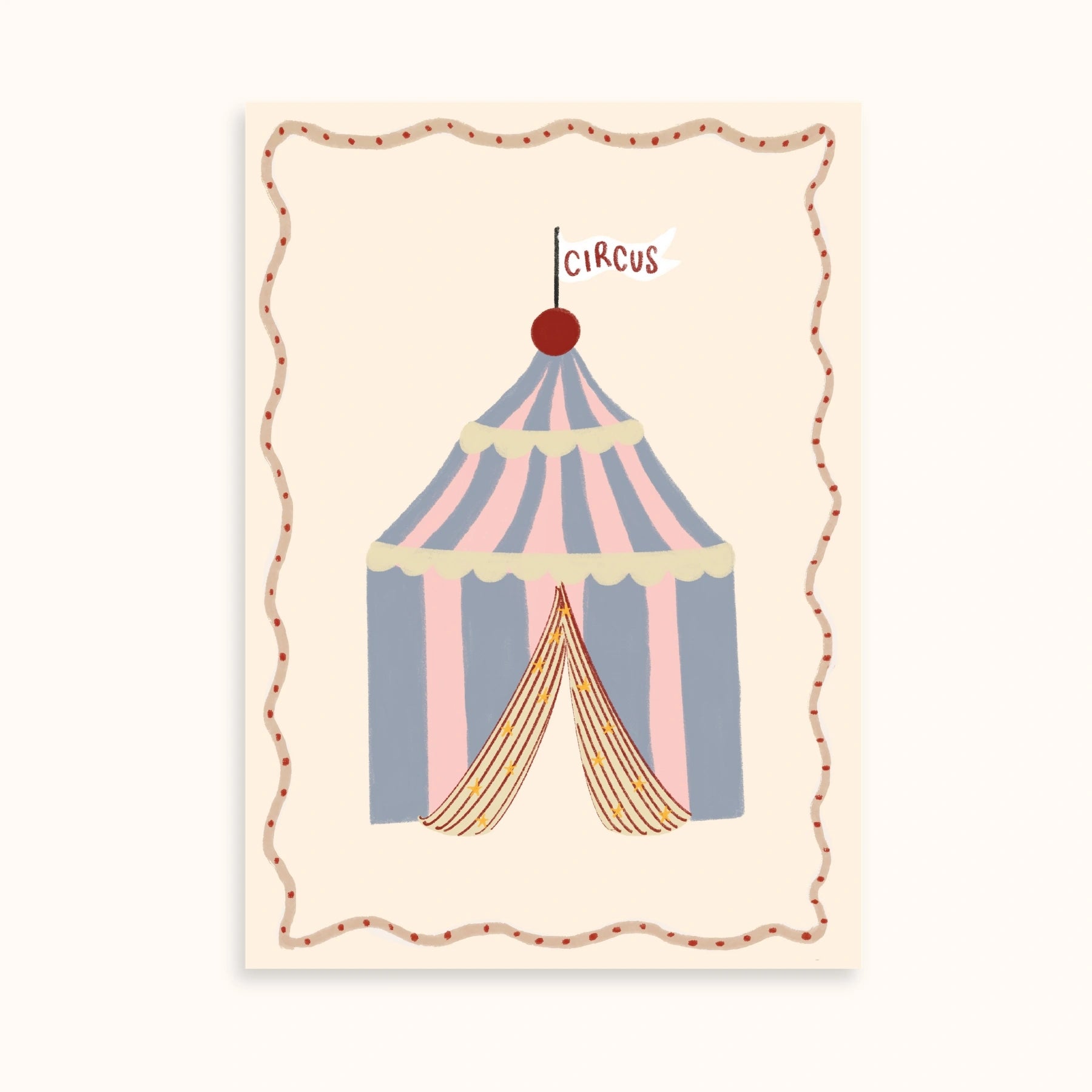 Set de 6 láminas infantiles de circo whimsical