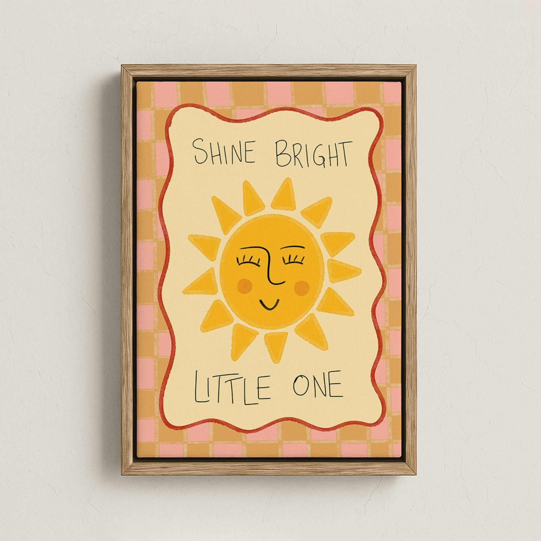 Toile imprimée pour chambre d'enfant « Soleil »