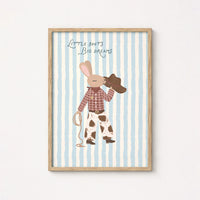 Cowboy Bunny Nursery Wall Art