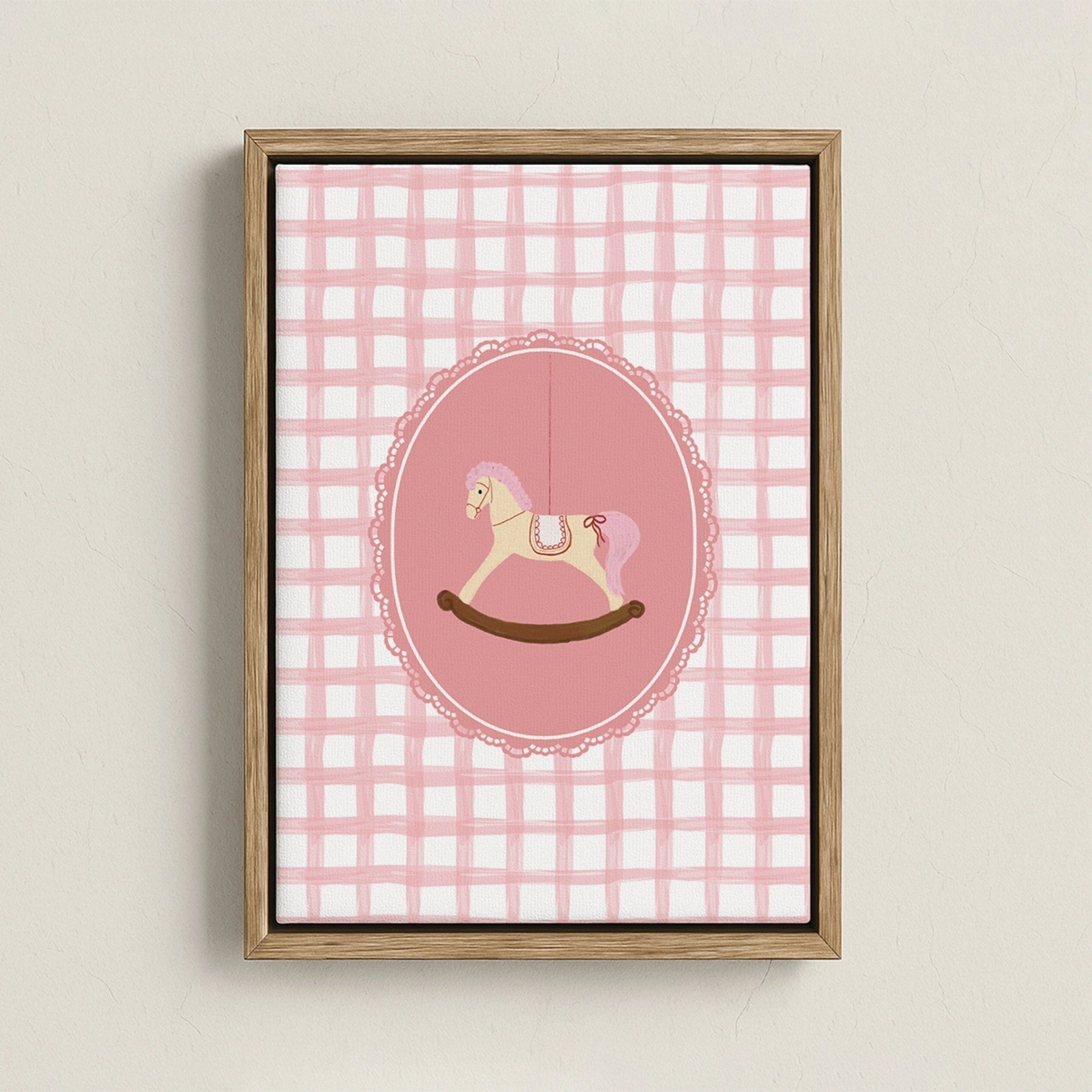 Pink Vintage Nursery Canvas Decor