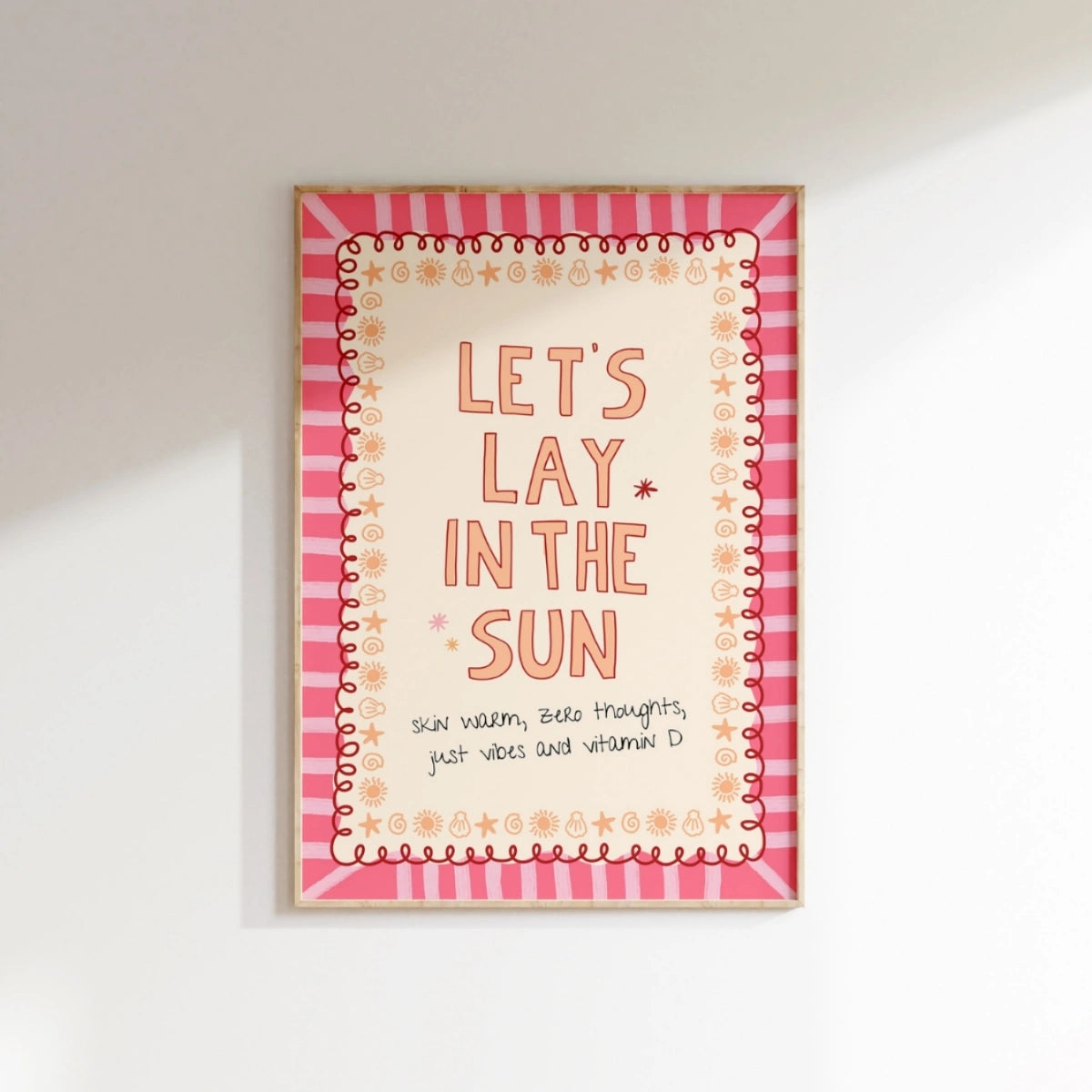 Summer Quote Poster, Coastal Wall Decor