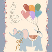 Elephant Balloon – Nursery & kids wall art