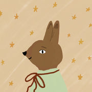 Little Bunny in a Mint Dress – Nursery & Kids Wall Art