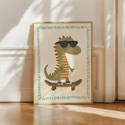 Cool Dinosaur Skateboard Art – Nursery & kids wall art
