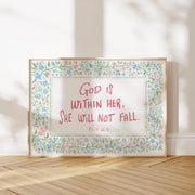 Floral Bible Verse Decor - Poster cristiano