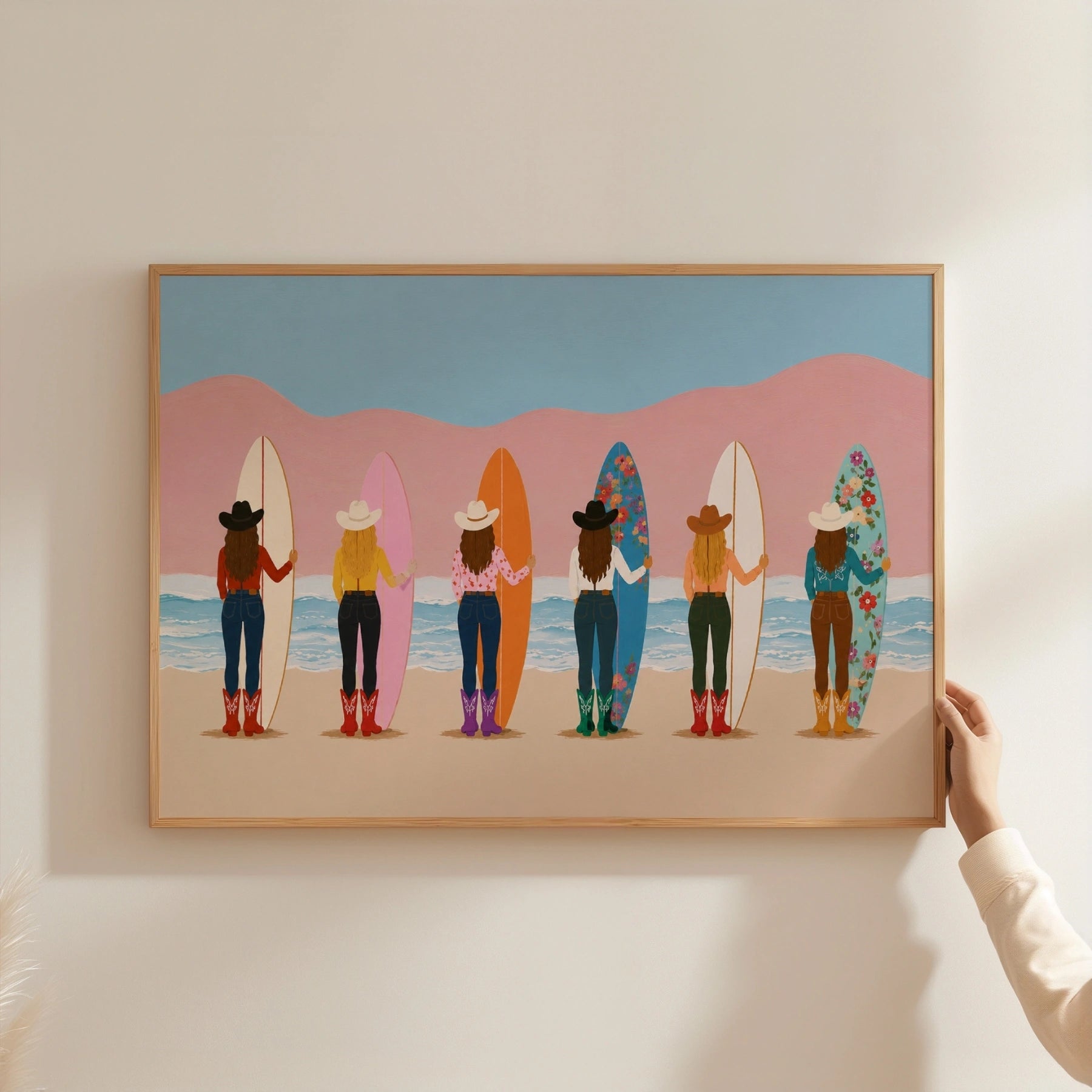 Coastal Cowgirl Surf Sisters Print