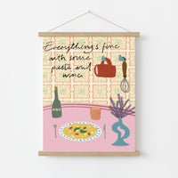 Cozy Dinner Scene Print