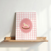Pink Gingham – Nursery & Kids Canvas Wall Art
