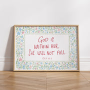 Floral Bible Verse Decor - Poster cristiano