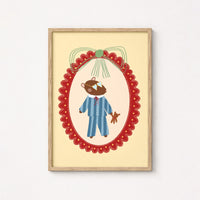 Bear Nursery Print - Cute Teddy Wall Art for Kids, Colorful Kids Decor