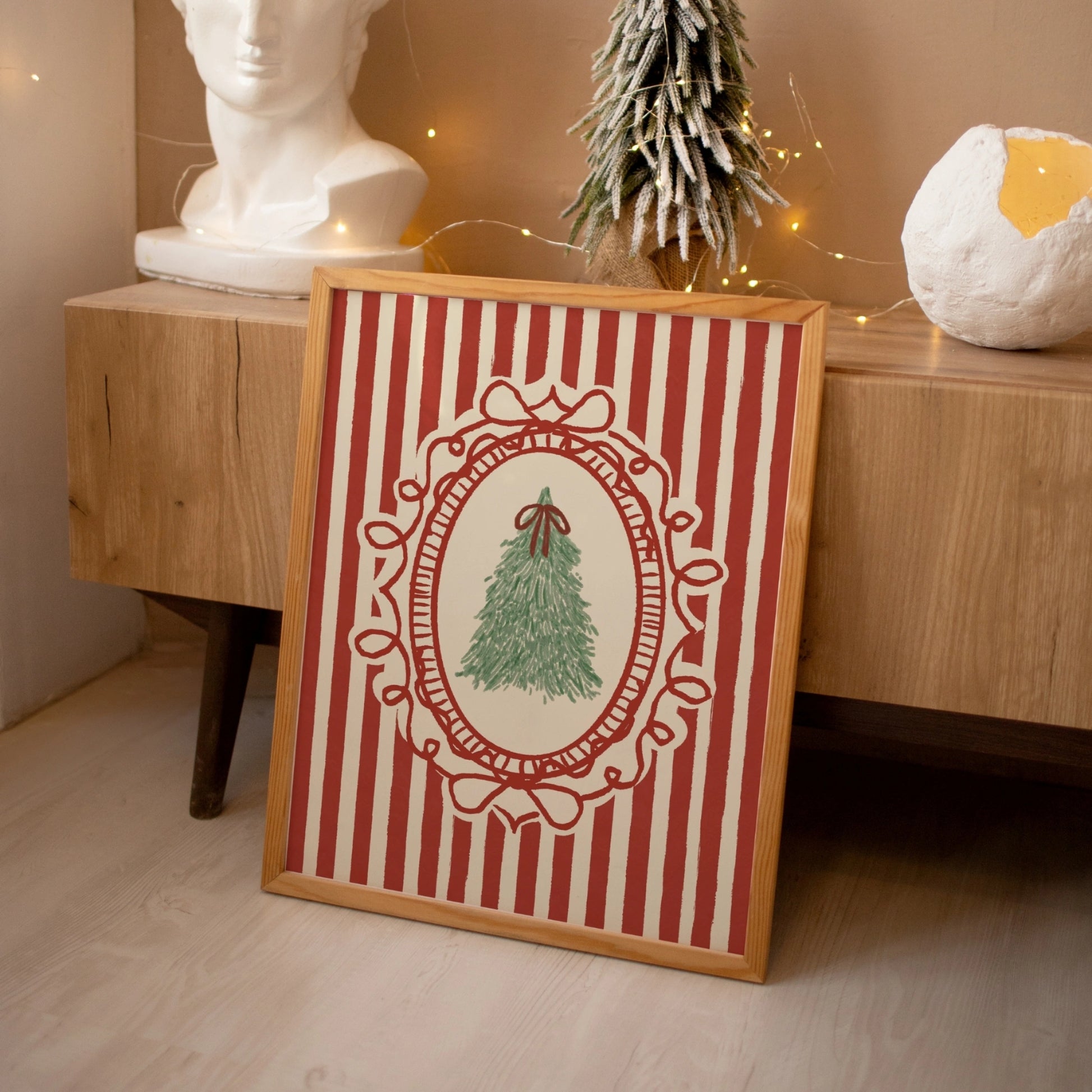 Weihnachtsmotiv mit Mistelzweig