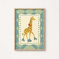 Roller Skating Giraffe